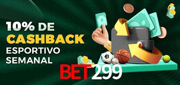 10% de bônus de cashback na bet299